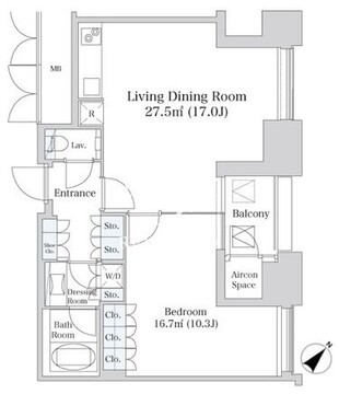 プラティーヌ西新宿 206 間取り図