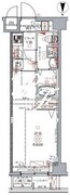 クレヴィスタ豊洲ベイサイド 3階25.66㎡ 間取り図