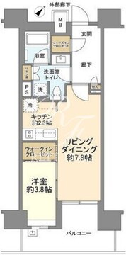 ブランズ芝浦 201 間取り図