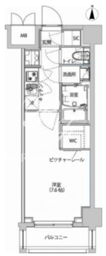 ハーモニーレジデンス東京イーストサイド 405 間取り図