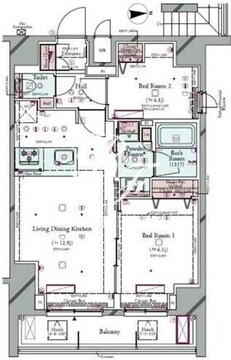 コンシェリア町屋 701 間取り図