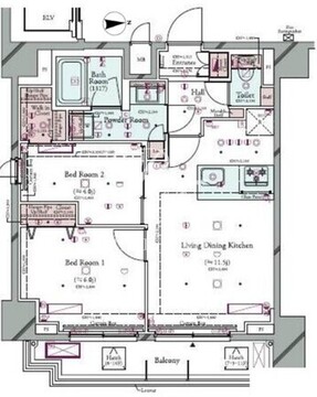 コンシェリア町屋 1102 間取り図