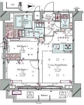 コンシェリア町屋 1002 間取り図