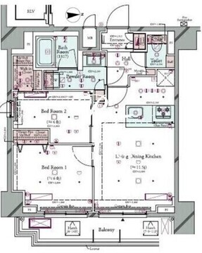 コンシェリア町屋 802 間取り図