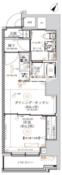 ガリシア森下6 202 間取り図