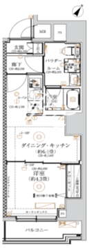 ガリシア森下6 402 間取り図