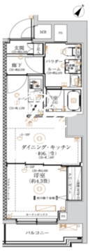 ガリシア森下6 1102 間取り図