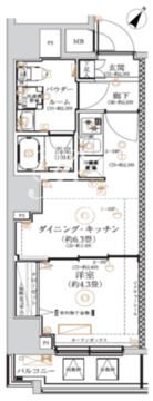 ガリシア森下6 301 間取り図