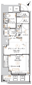 ガリシア森下6 501 間取り図
