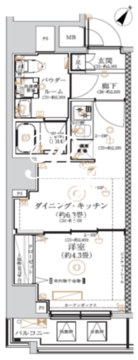 ガリシア森下6 601 間取り図