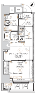 ガリシア森下6 1001 間取り図