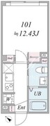サンキャピタル北新宿 101 間取り図