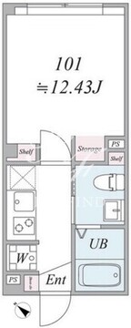 サンキャピタル北新宿 101 間取り図