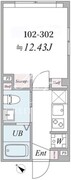 サンキャピタル北新宿 202 間取り図