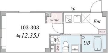 サンキャピタル北新宿 103 間取り図