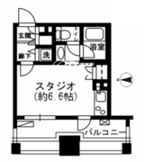 レジディア市ヶ谷 206 間取り図