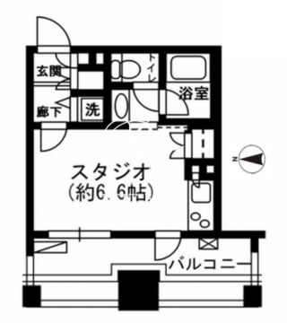 レジディア市ヶ谷 206 間取り図