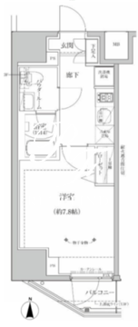 リルシア亀有 1301 間取り図