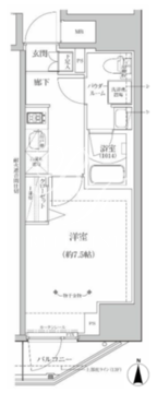リルシア亀有 204 間取り図