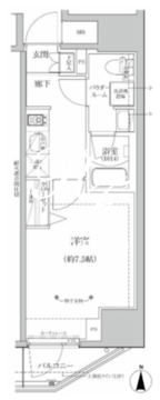 リルシア亀有 1104 間取り図