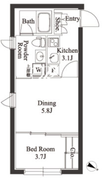 CLK東十条 401 間取り図