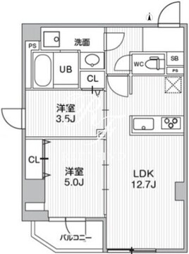 エスレジデンス亀戸バーム 302 間取り図