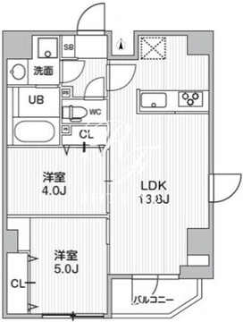 エスレジデンス亀戸バーム 401 間取り図