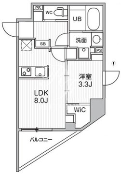 エスレジデンス亀戸バーム 303 間取り図
