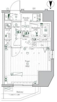 プレミアムキューブ駒込 401 間取り図