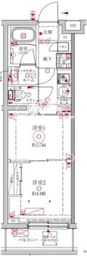 クレイシアIDZ中野野方 308 間取り図
