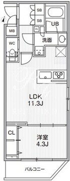 アリビス志村三丁目 206 間取り図