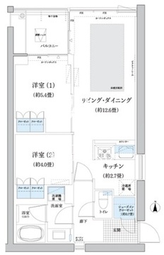 ガーデニエール砧ウエスト 417 間取り図