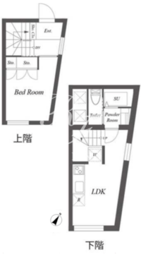 パセオ三軒茶屋イースト＆ウエスト E-103 間取り図