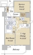 シティハウス巣鴨 1402 間取り図