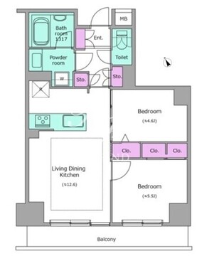 レジディア文京音羽 506 間取り図