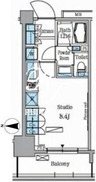 パークアクシス木場 205 間取り図
