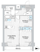 プレール・ドゥーク新宿ウエスト 603 間取り図