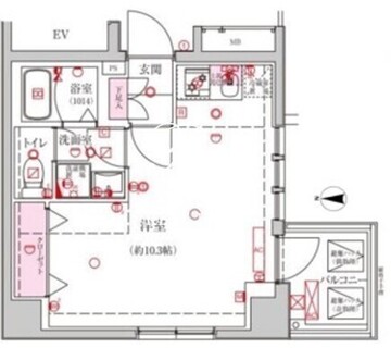 ベルシード新大橋 303 間取り図