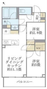 ラペルラ目黒東山2 101 間取り図