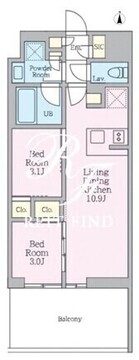 クレストコート東陽町 1307 間取り図