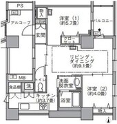 東雲キャナルコートCODAN 19-709 間取り図