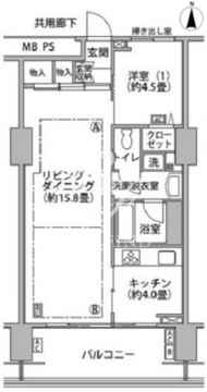 東雲キャナルコートCODAN 17-415 間取り図