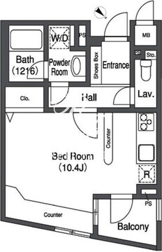 プライムアーバン中目黒2 606 間取り図