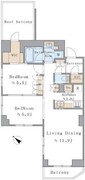 ブリリアイスト北沢ケヤキ 501 間取り図