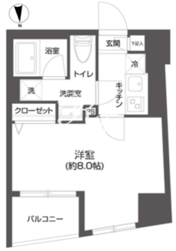 グランパセオ市谷甲良町 501 間取り図