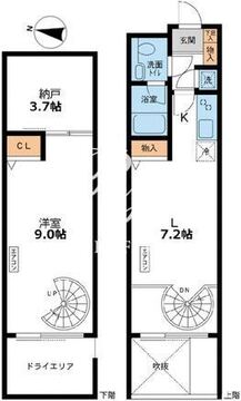 カッシア目黒 109 間取り図