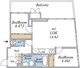 エクセルシオール荏原町 402 間取り図