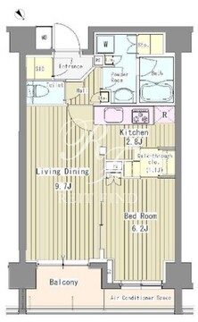 リベルテ月島 507 間取り図