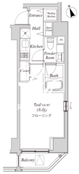 カーサスプレンディッド虎ノ門 503 間取り図