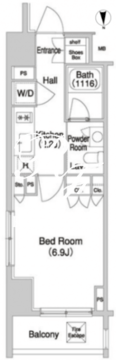 コンフォリア門前仲町 506 間取り図